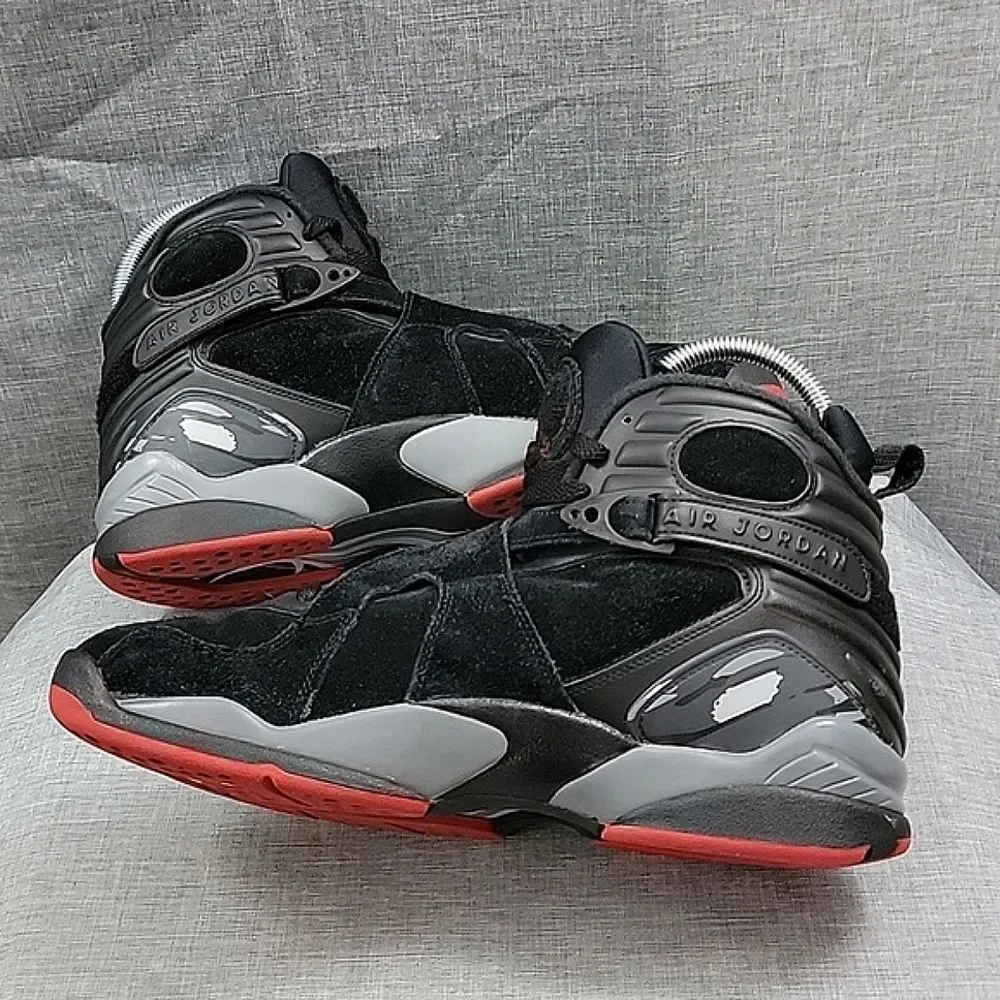Nike Air Jordan 8 Bred Men's SZ 10 Nike retro Black Cement / Red 305381-022